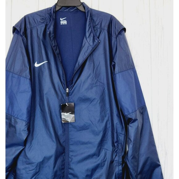 XXL Nike Men’s Sportswear Full Zip Activewear Sweatshirt Navy White 747986-419 - Picture 3 of 5